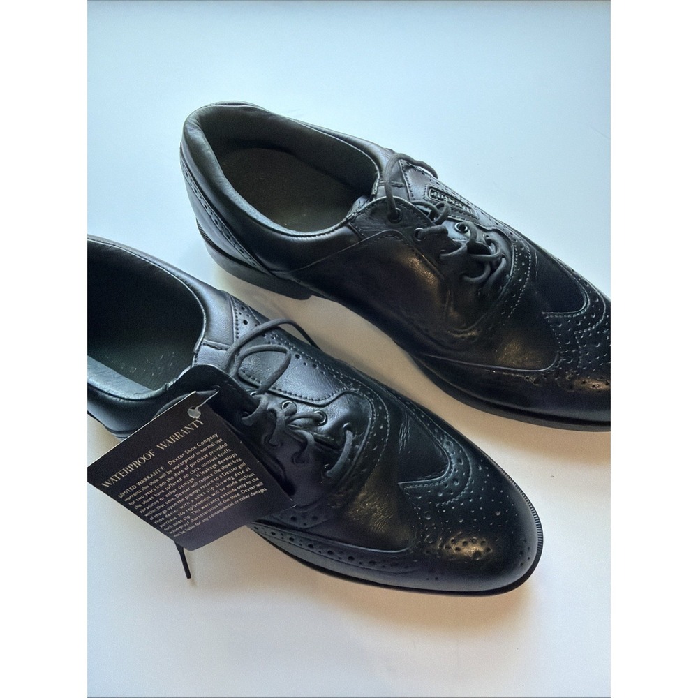 Vintage Leather Dexter Dry Sports Golf Shoe With Metal Spike Black 10 Men's 1751